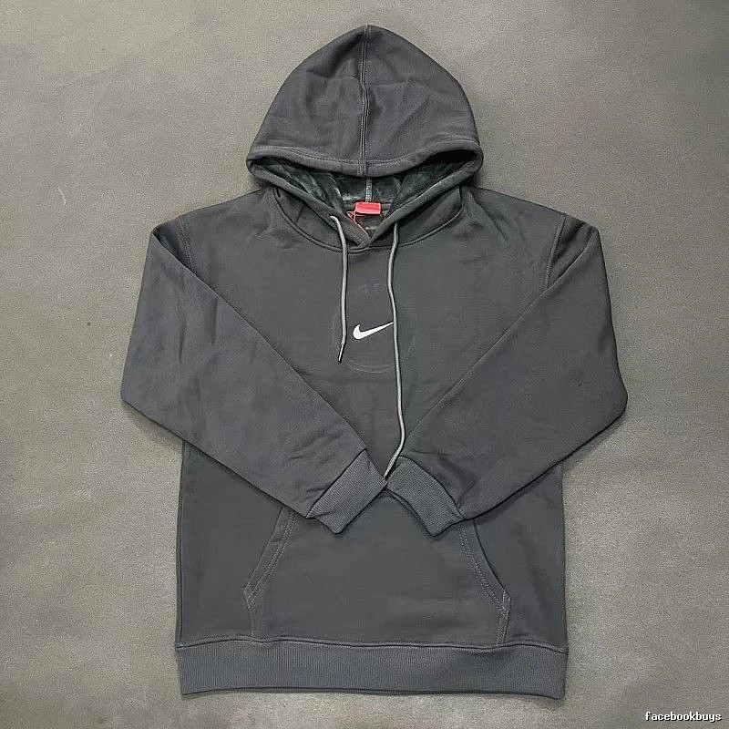 Nike Small-Logo Detail Gray Zip Hoodie Downtown Style Swoosh
