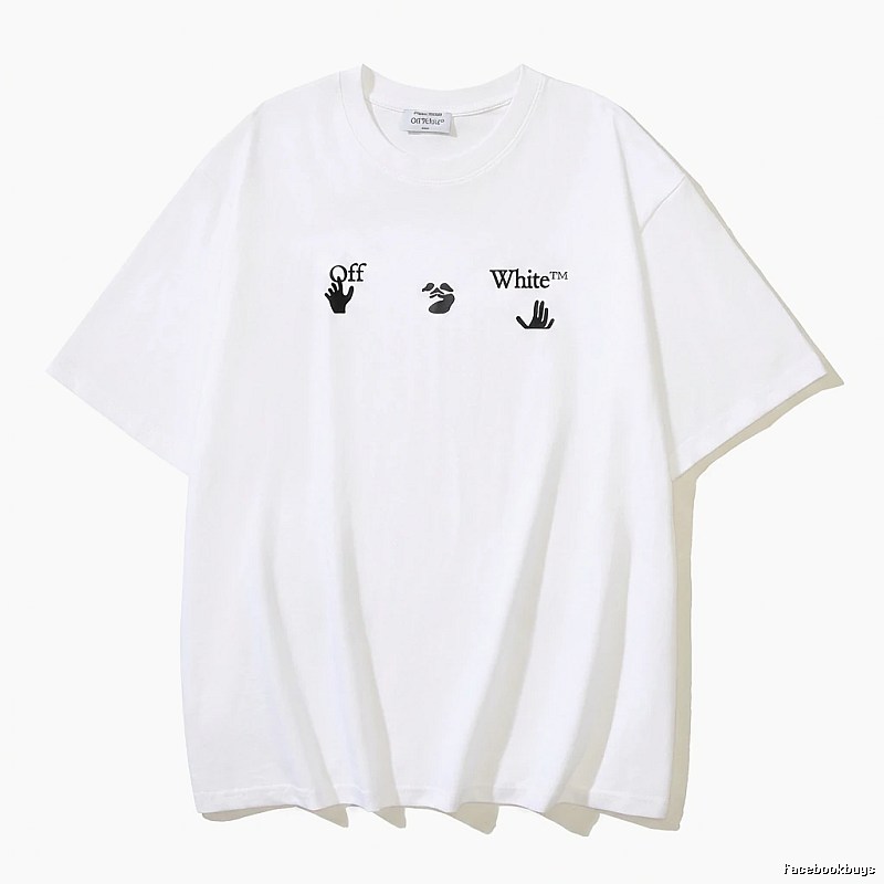 Off-White Gesture Style White T-shirt