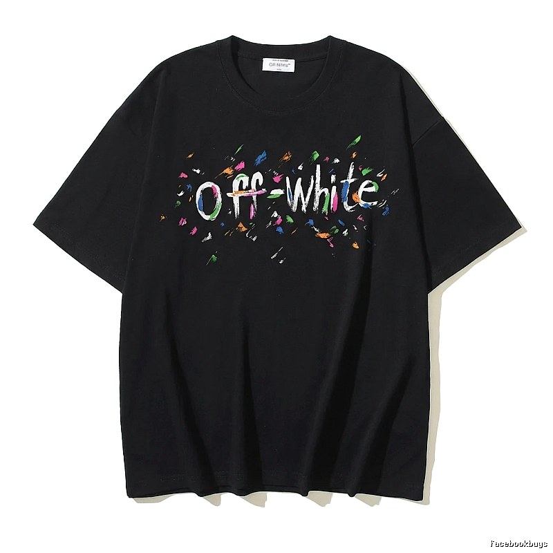 Off-White Graffiti Style Black T-shirt