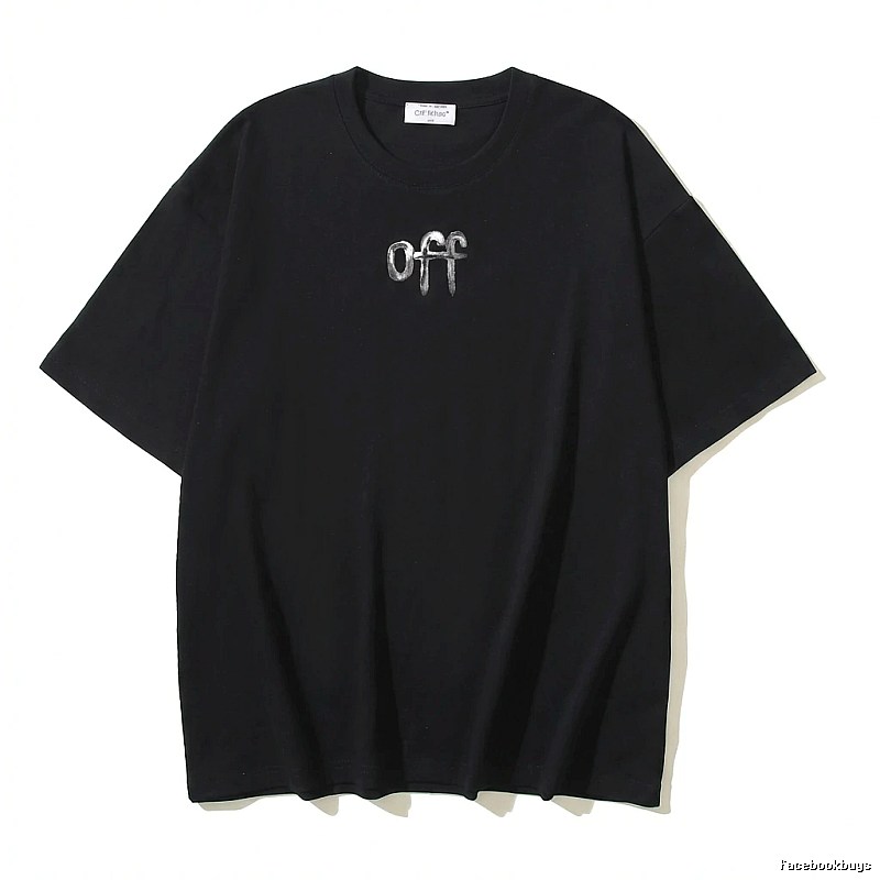 Off-White letter-style black T-shirt