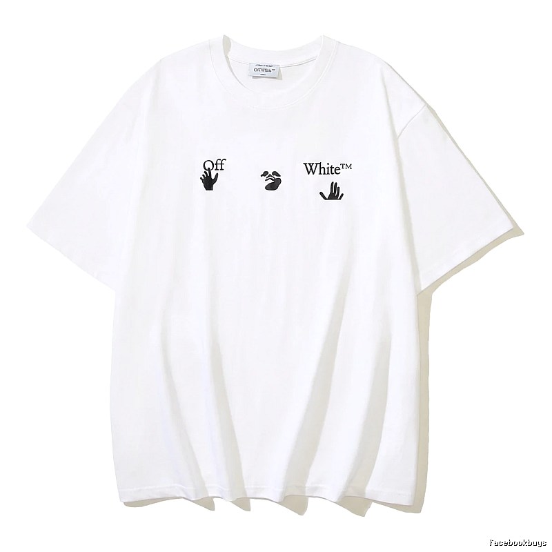 Off-White minimalist style white T-shirt