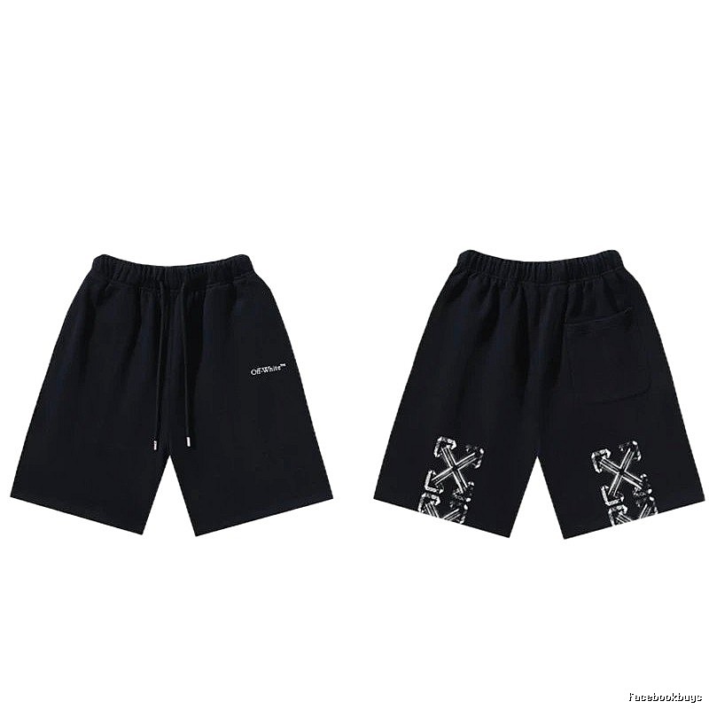 Off-White trendy and cool style black shorts
