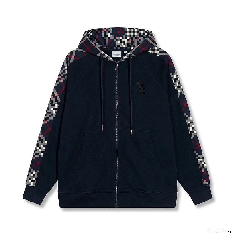 Other checkered patchwork style hoodie