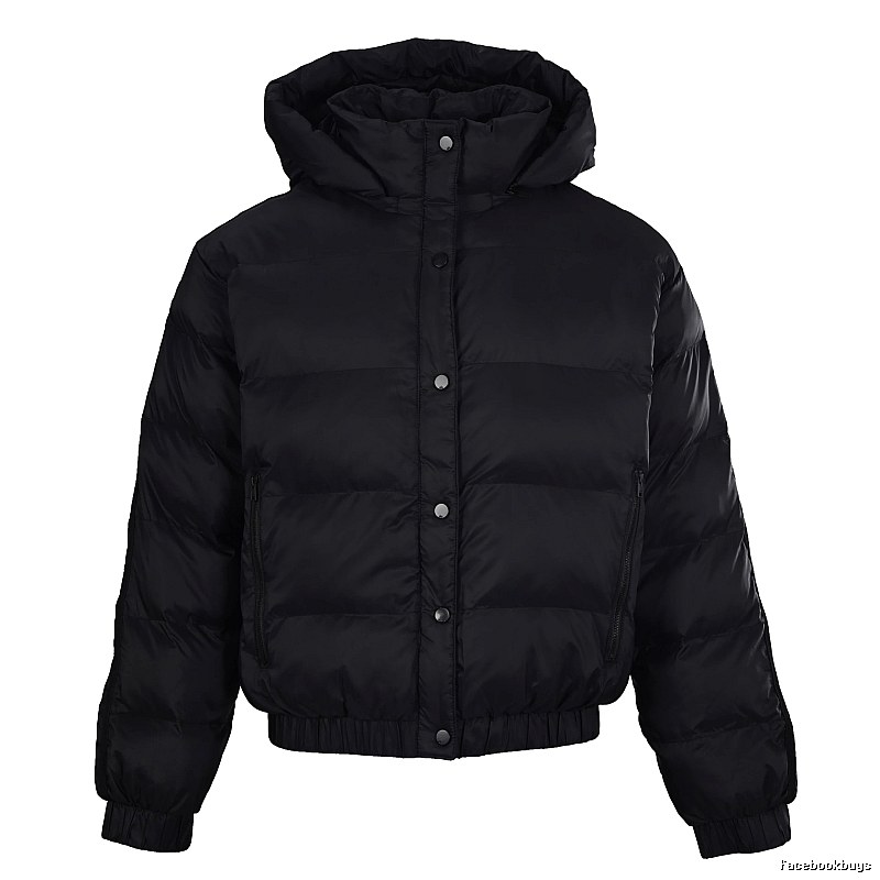 Outdoor Edit Hooded Puffer Jacket - Black