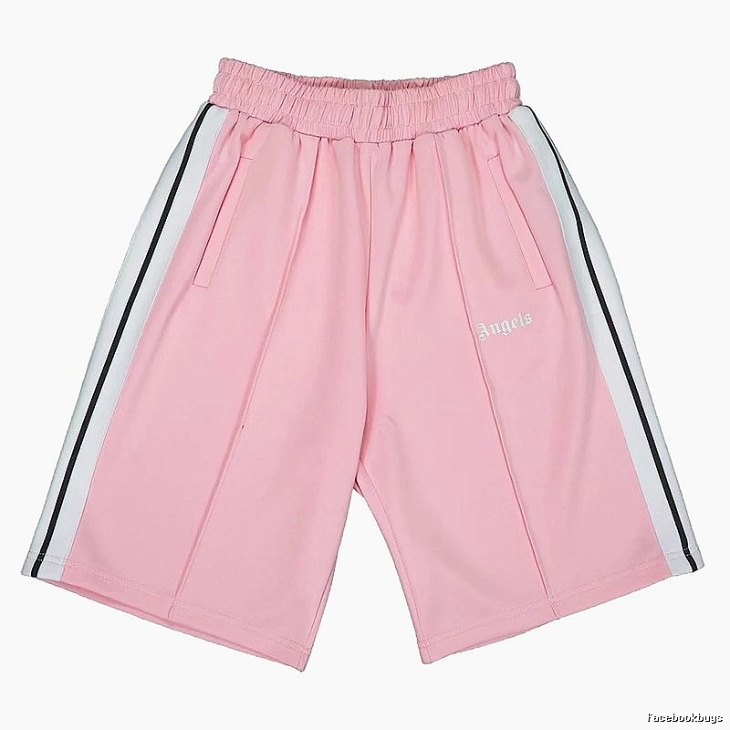 Palm Angels Monogram Track shorts Black Side Stripe for Layered Styling