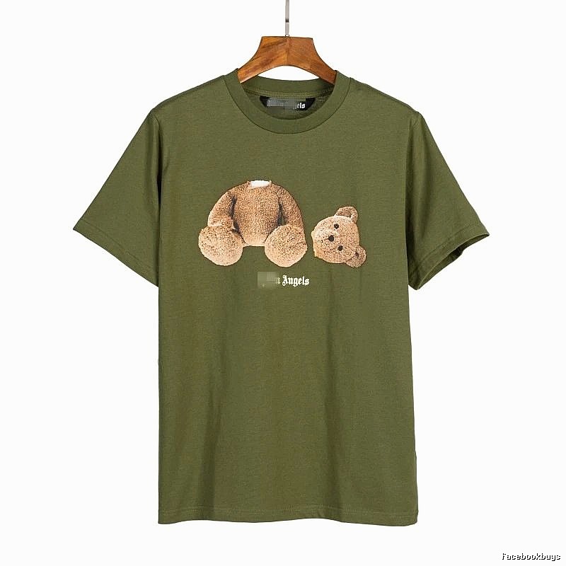 Palm Angels Relaxed Bear graphic T-shirt White Colorful Bear with Versatile Design