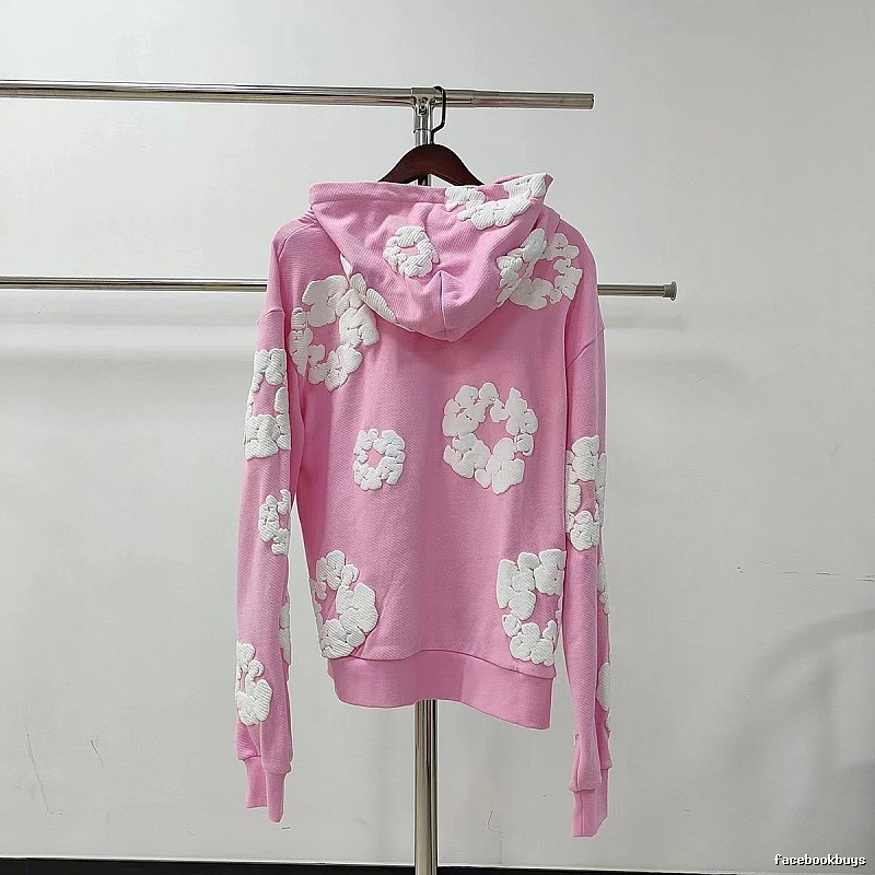 Pink Pastel Floral Hoodie Soft Color