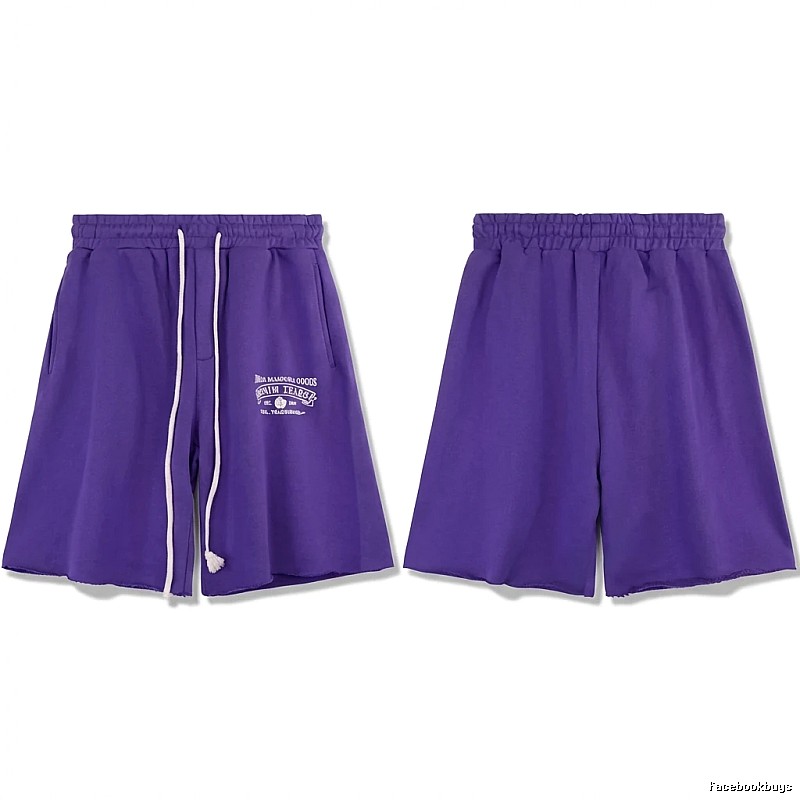 Purple trendy brand shorts of DENIM TEARS