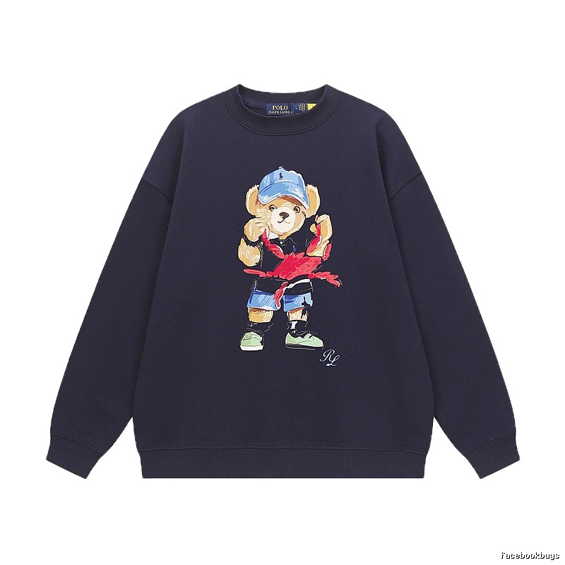 Ralph Lauren bear print navy blue sweatshirt
