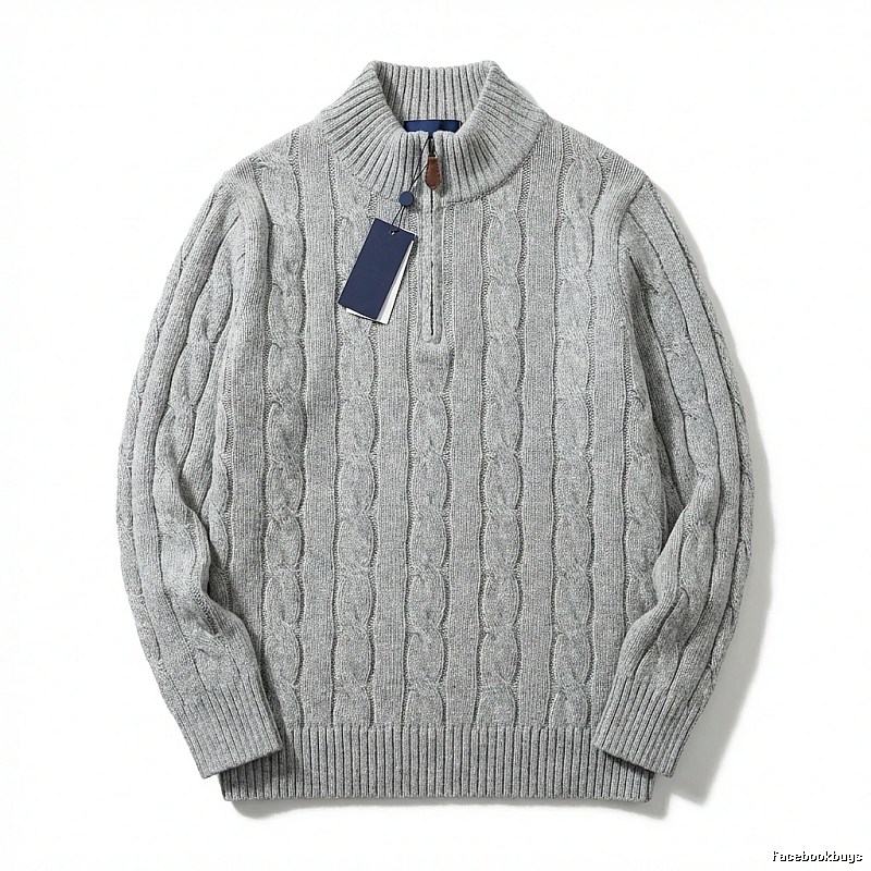 Ralph Lauren classic grey cable-knit sweater