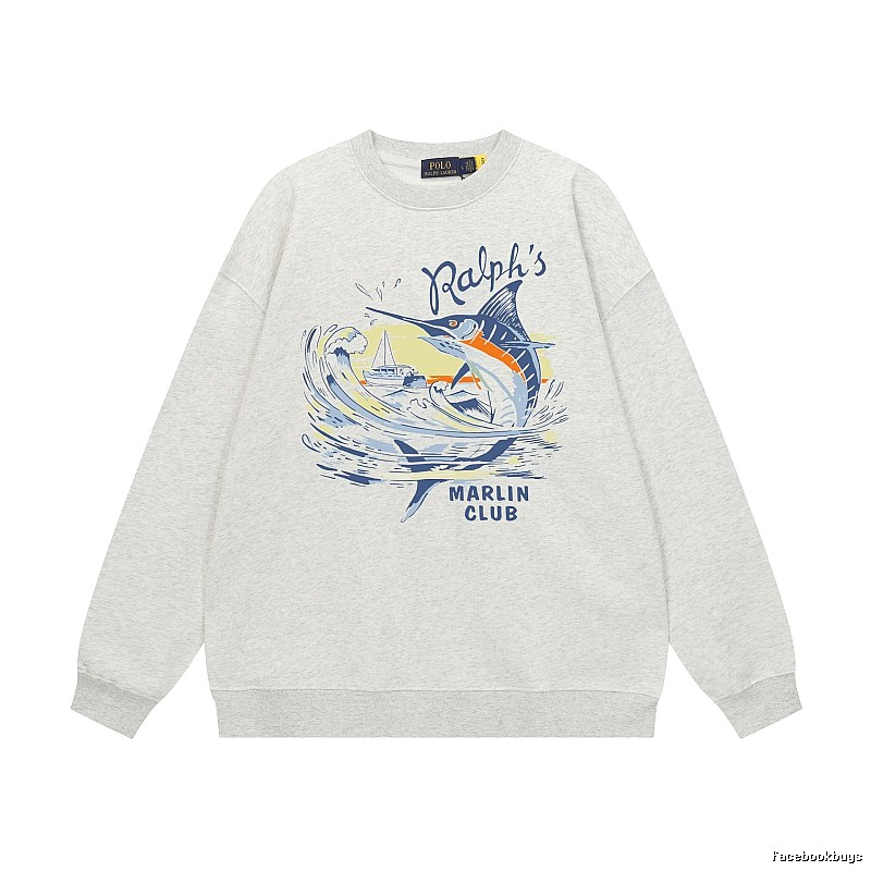 Ralph Lauren Marin Club Light Grey Sweatshirt