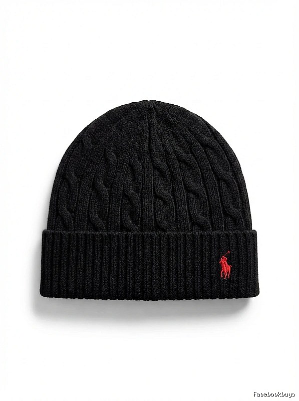 Ralph Lauren Polo Black Trendy Brand Knitted Hat