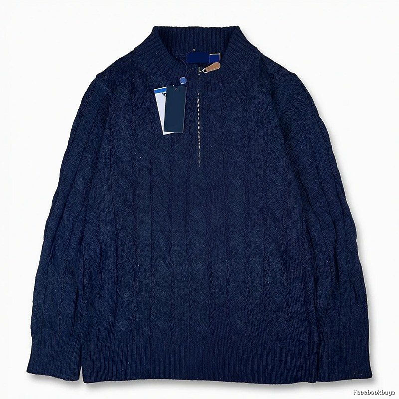 Ralph Lauren retro-style navy blue sweater
