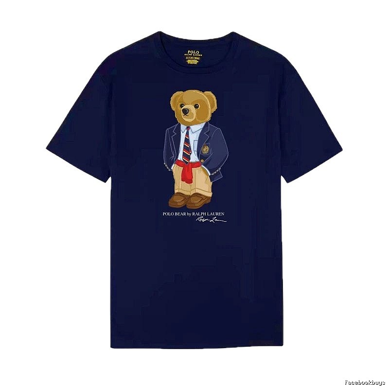 Ralph Lauren Teddy Bear Preppy Style Royal Blue T-shirt