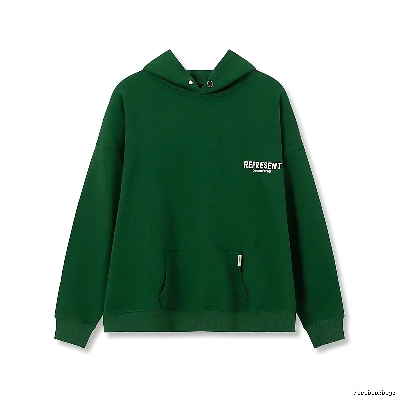 REPRESENT Simple Style Green Hoodie