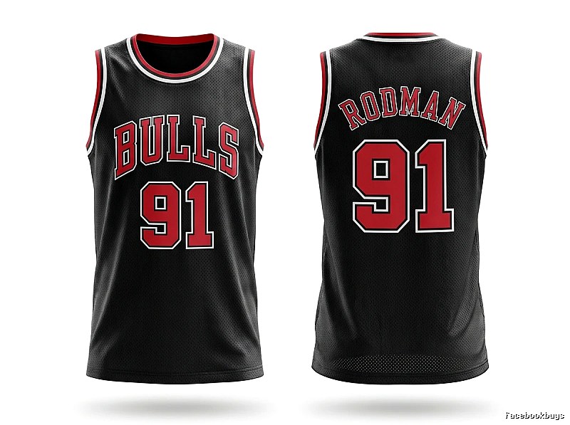 Retro-style jersey of Dennis Rodman of the Michael Jordan