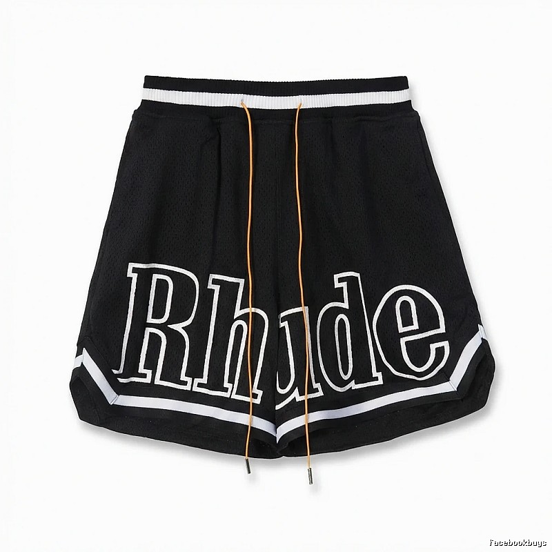 RHUDE sporty black shorts