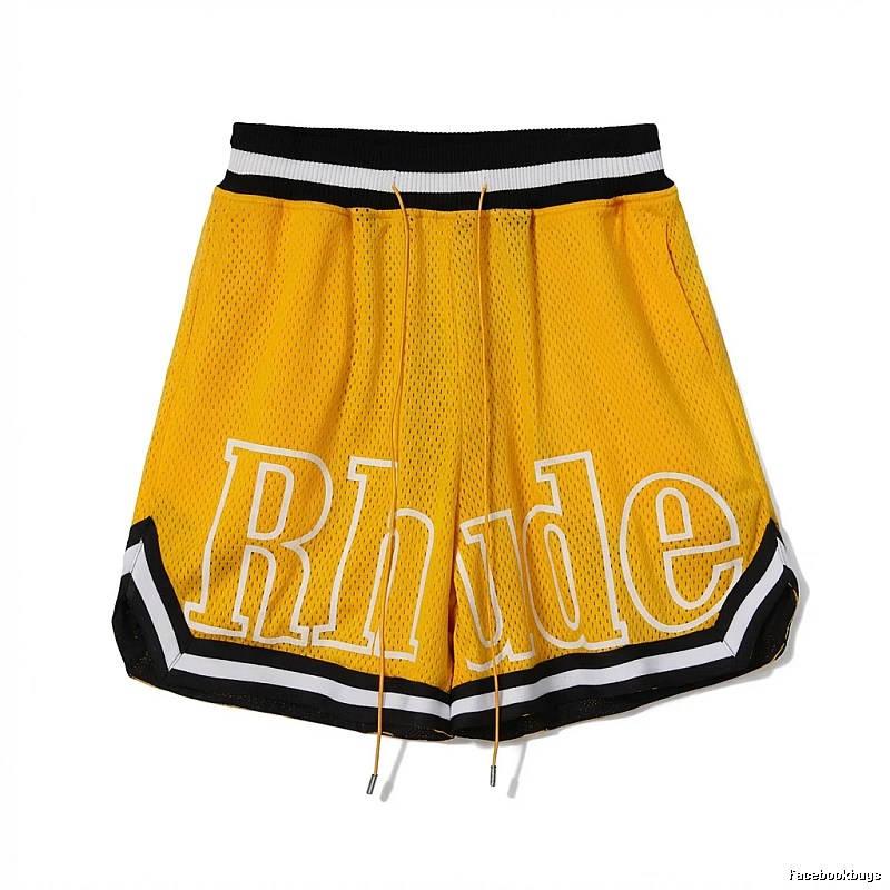RHUDE sporty yellow shorts