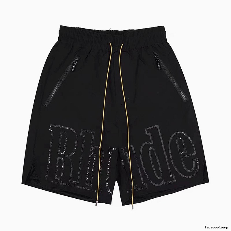 RHUDE trendy and cool style black shorts