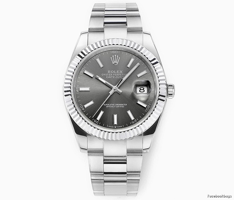 Silver And Gray Rolex Datejust Automatic Watch for occasion