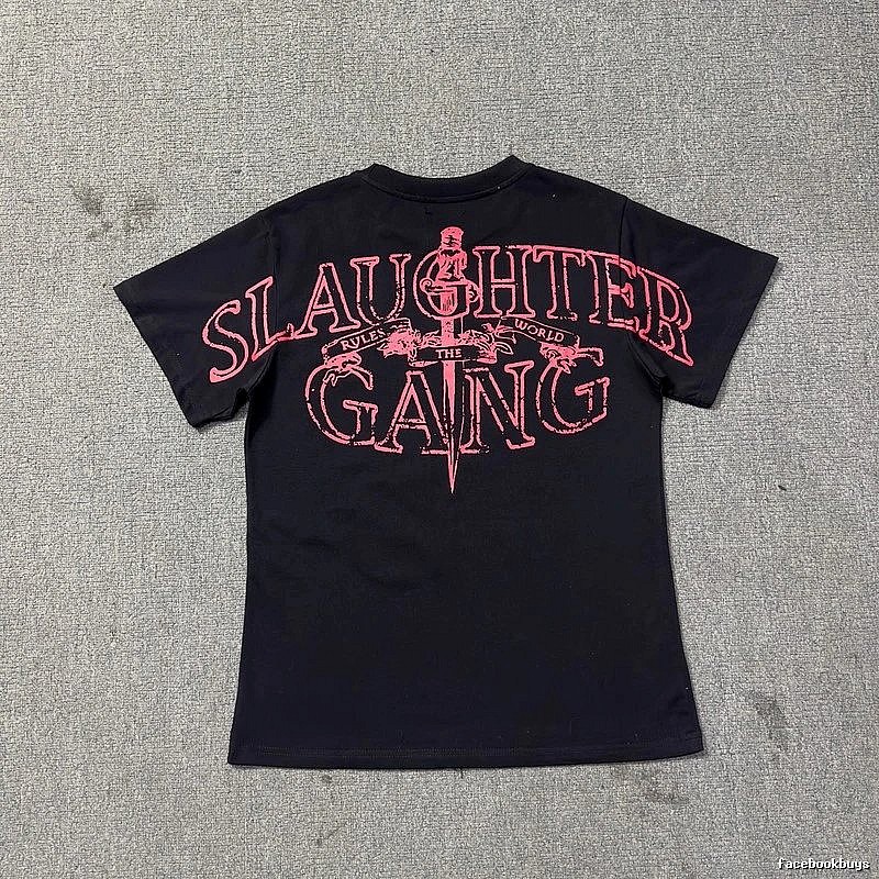 Slaughter Gang Graphic T-shirt Black Red