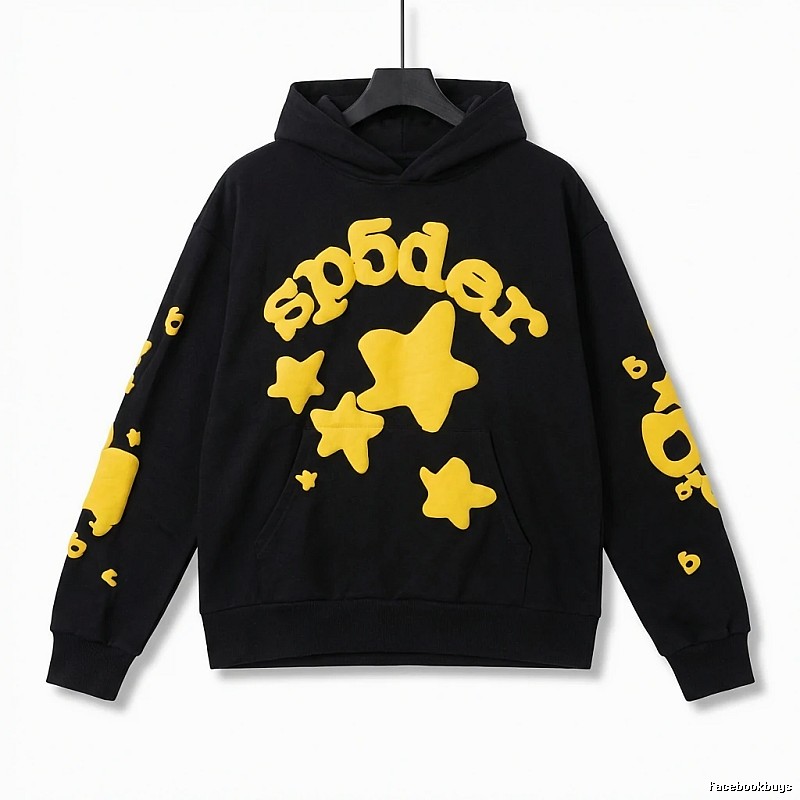Sp5der Trendy and Cool Style Black Hoodie