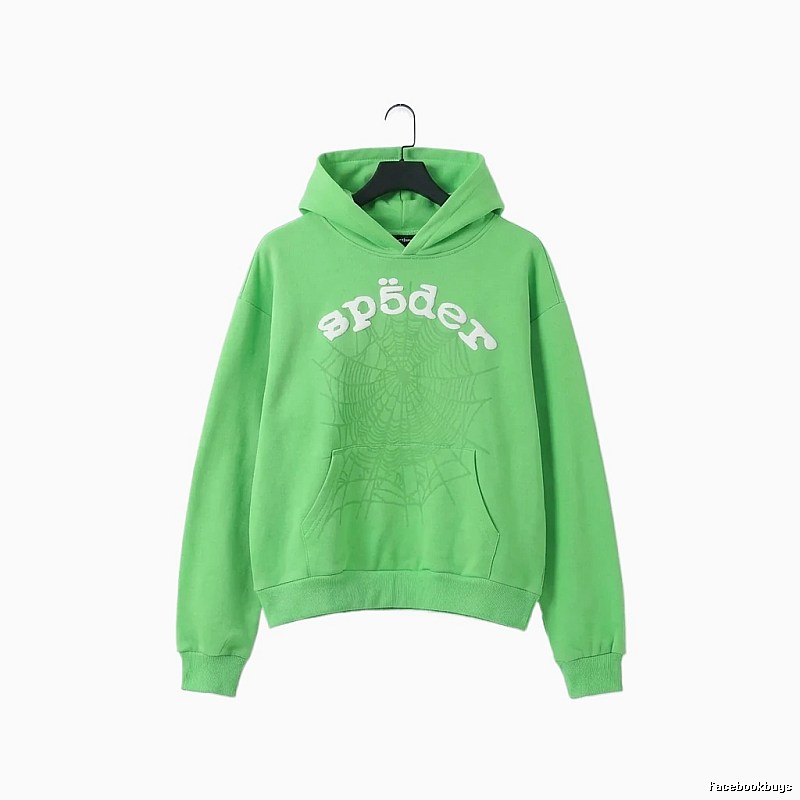 Sp5der Trendy Style Fluorescent Green Sweatshirt