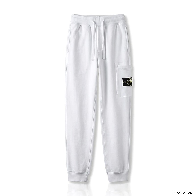 Stone Island basic casual white sweatpants