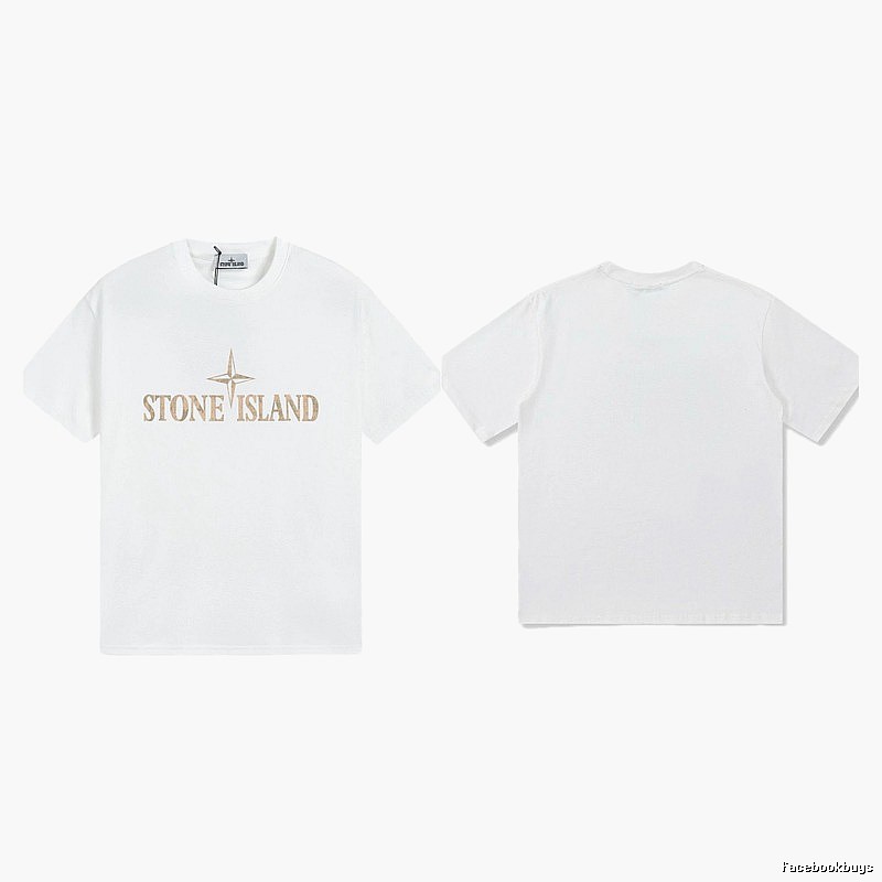 Stone Island Classic Street Style White Short Sleeve T-Shirt