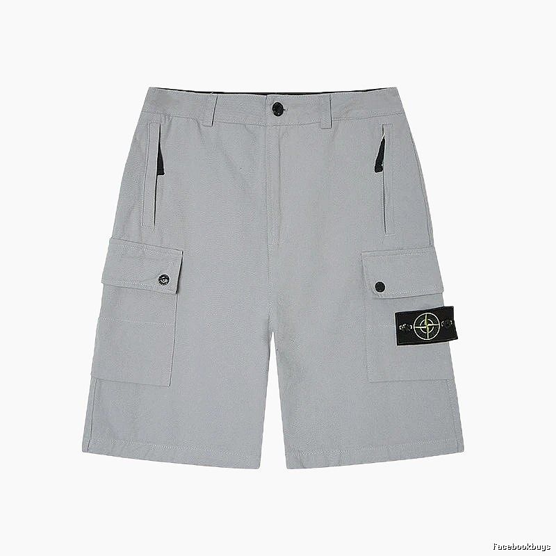 Stone Island Classic Technical Workwear Style Light Grey Shorts