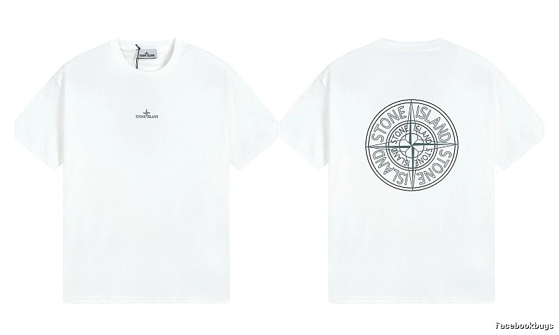 Stone Island Compass Series Street Style White T-Shirt