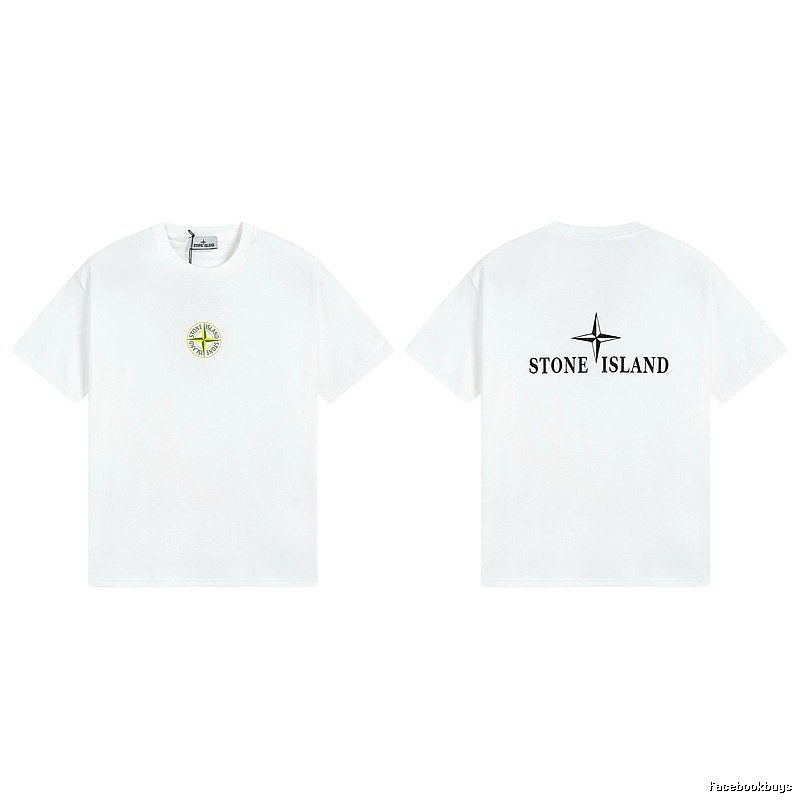 Stone Island Compass Series Street Style White T-Shirt