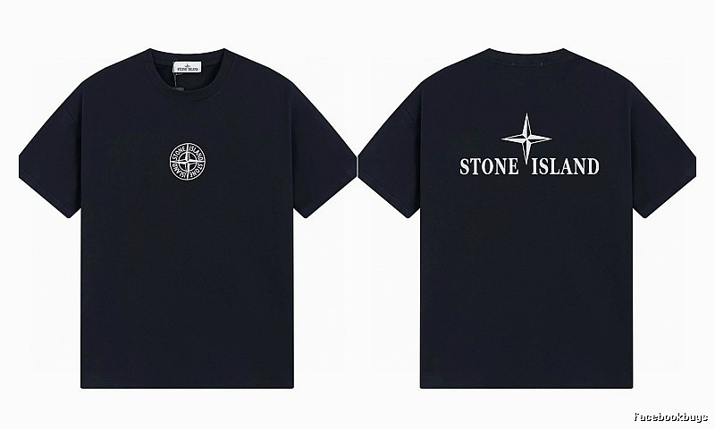 Stone Island Compass Street Style Black Short Sleeve T-shirt