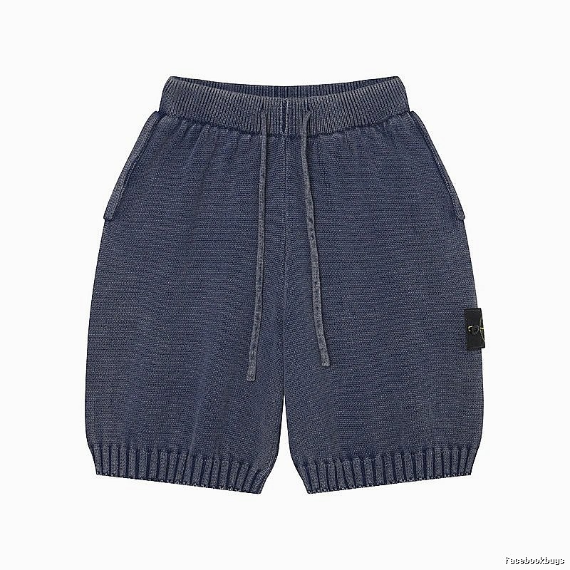 Stone Island Knit Casual Style Navy Blue Shorts