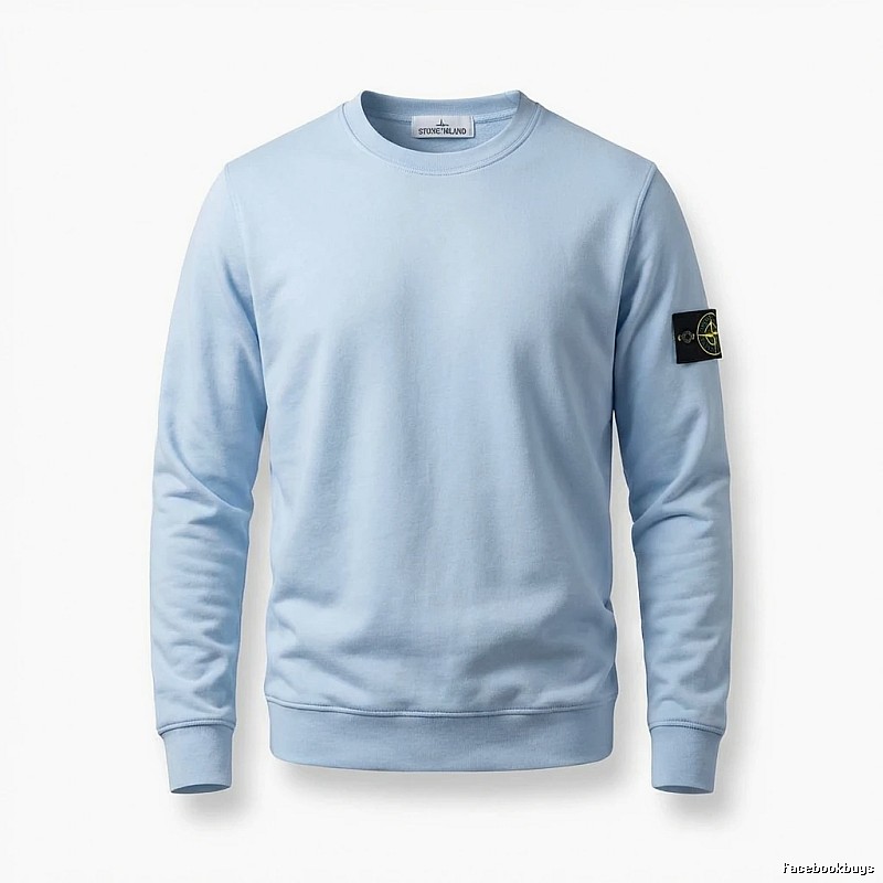 Stone Island minimalist light blue sweatshirt
