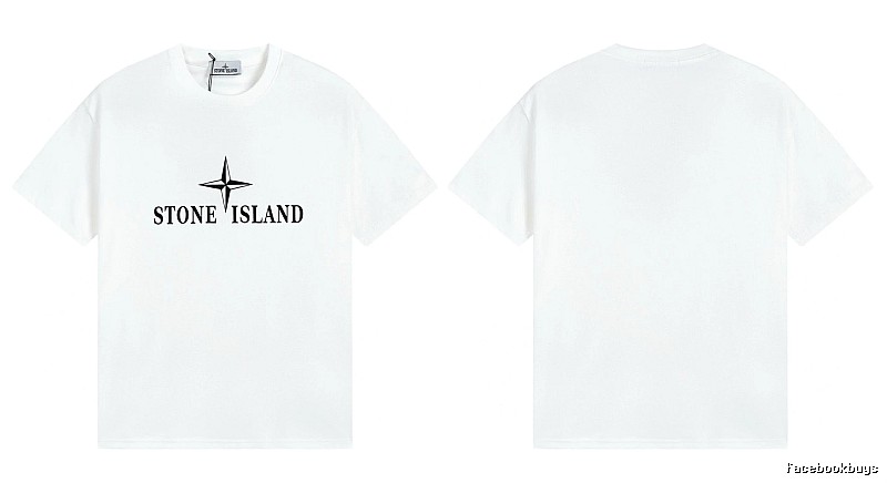 Stone Island Printed Street Style White T-Shirt