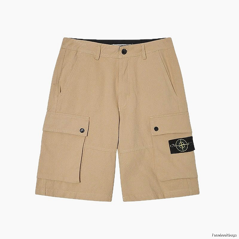 StoneIsland Workwear Style Khaki Shorts