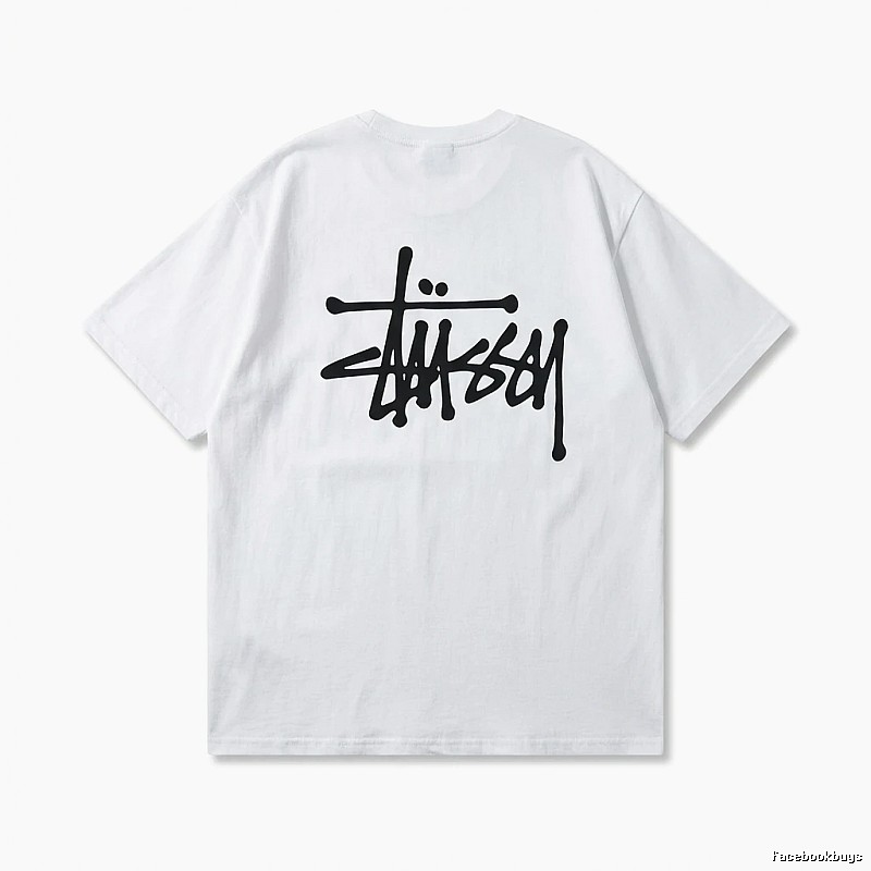 Stussy basic graffiti-style white T-shirt