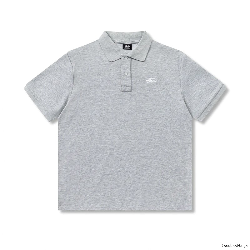 Stussy basic grey Polo shirt