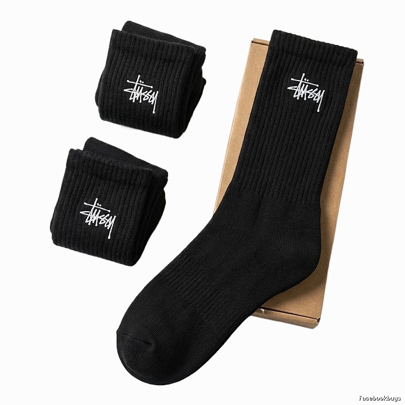 Stussy basic simple black socks
