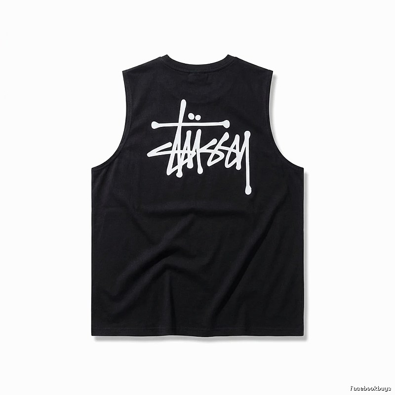 Stussy basic simple black vest
