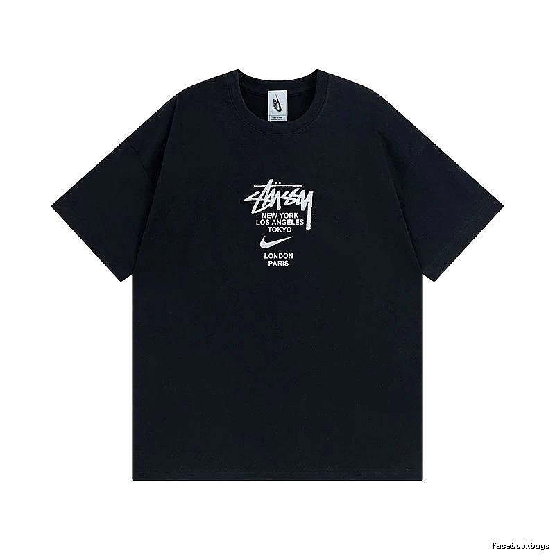 Stussy Black Spider Graphic T-Shirt Downtown Style Logo