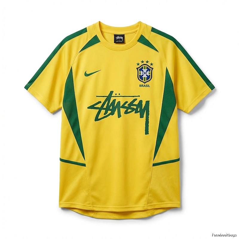 Stussy Brazilian-style yellow-green T-shirt