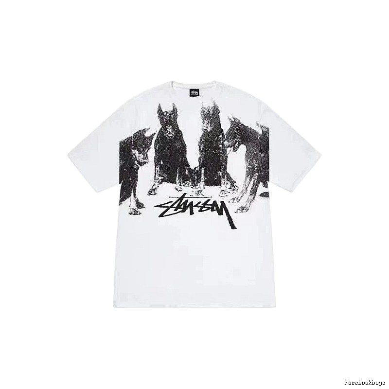 Stussy Casual Graphic T-shirt Black White Stussy for Streetwear Looks