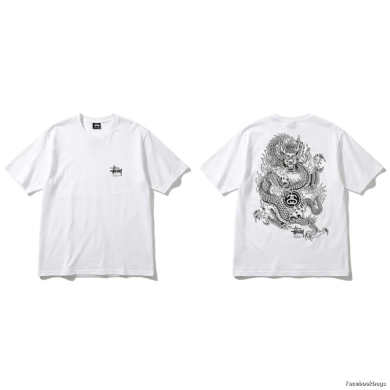 Stussy Chinese-style white T-shirt