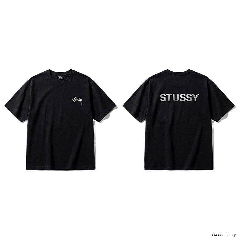 Stussy classic black trendy T-shirt