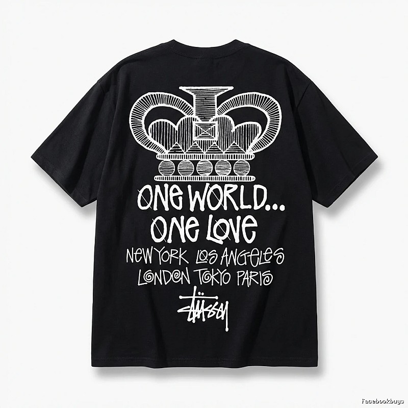 Stussy Crown Print Black T-shirt