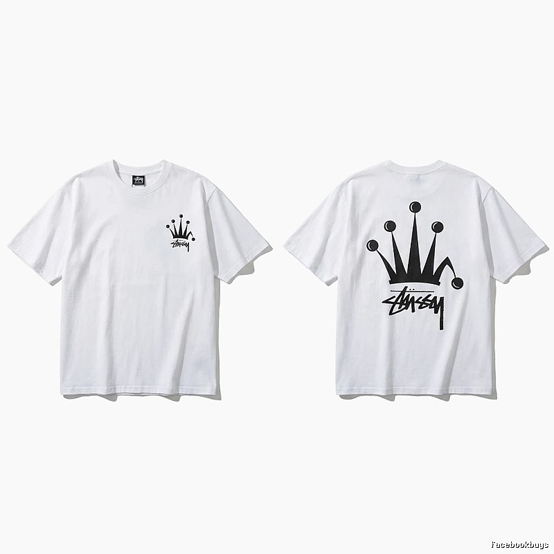 Stussy Crown Trendy Brand White T-shirt