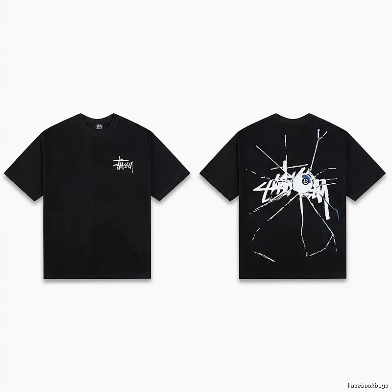 Stussy dark ripped style short-sleeve shirt