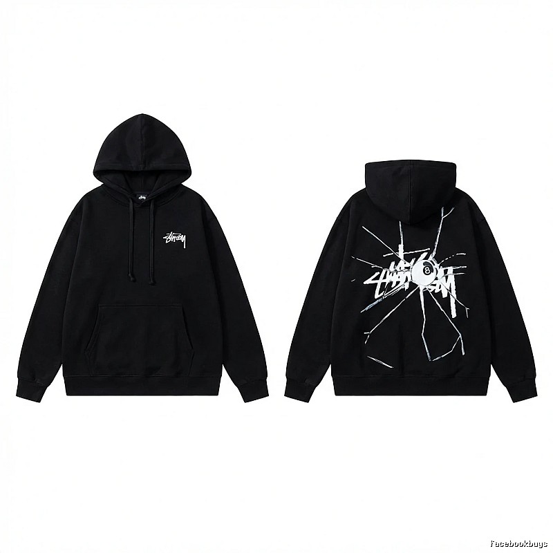 Stussy dark style black hoodie